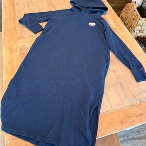 Roots Deep Blue Hooded Dress
